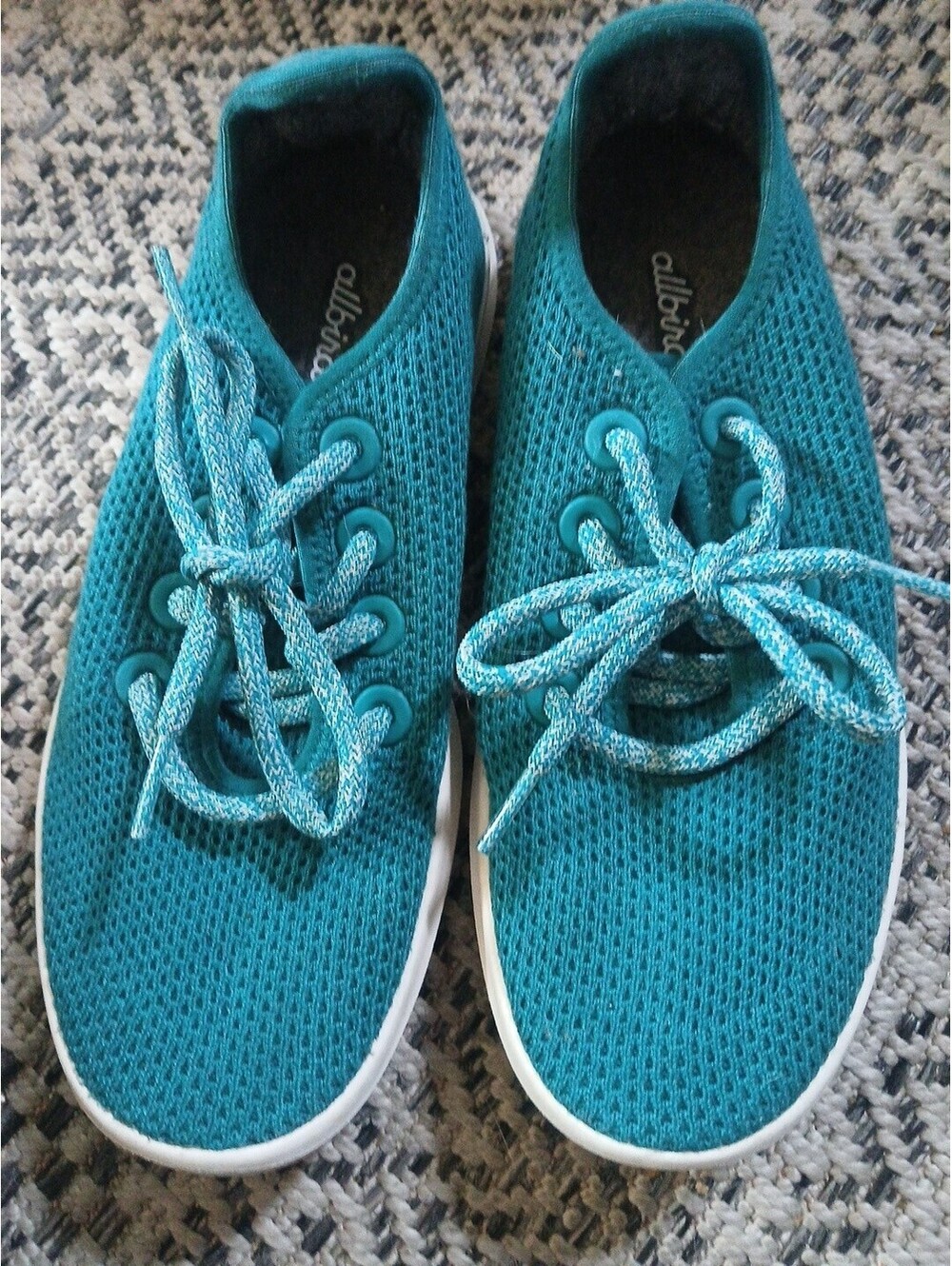 Allbirds womans wool running sneaker shoes green size 6